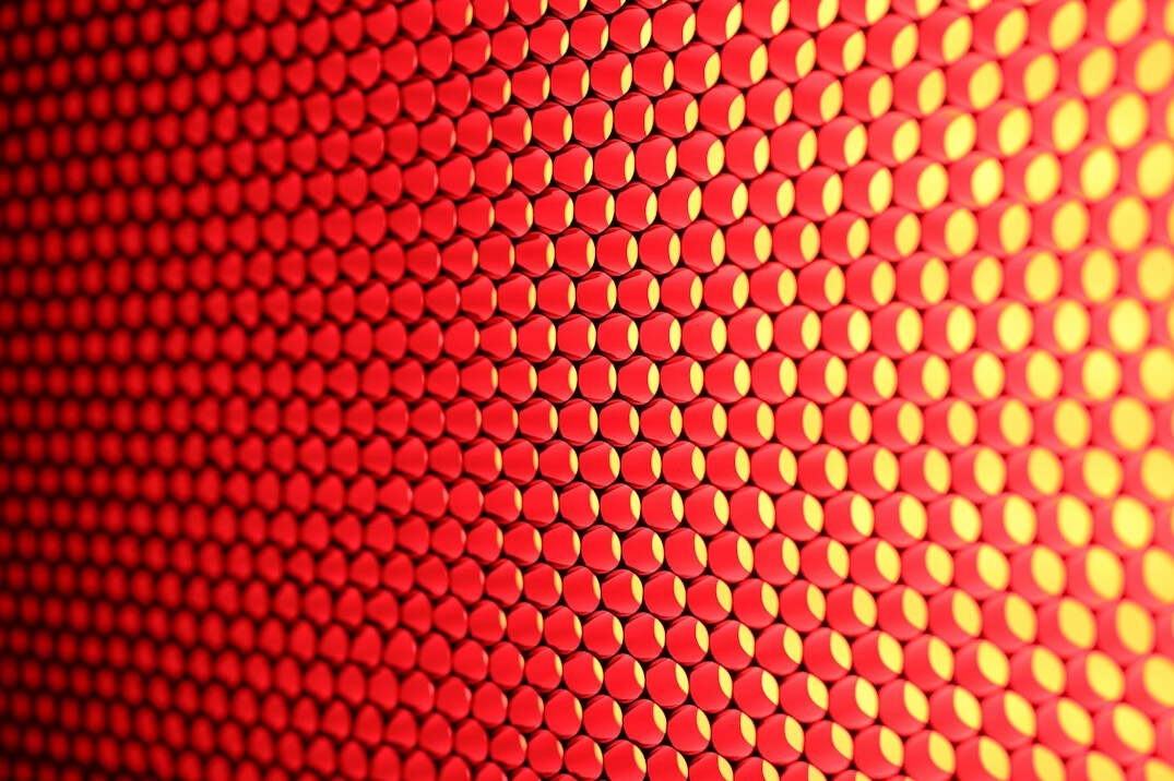 Wall of video monitors in a broadcast control room